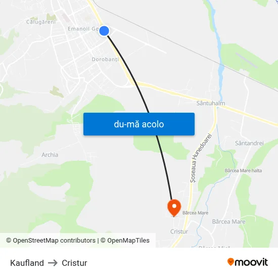 Harta de Kaufland către Cristur