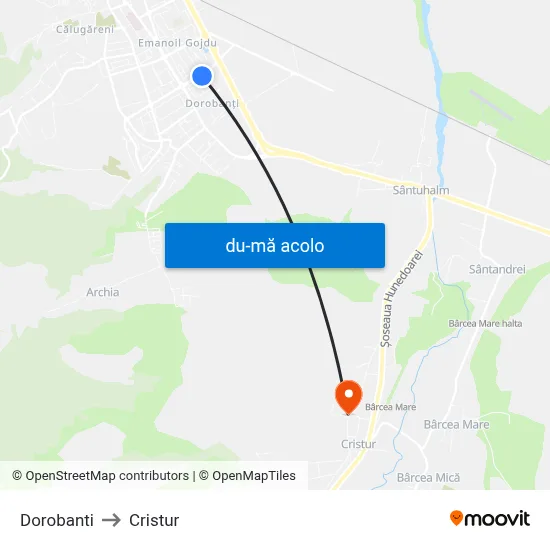 Harta de Dorobanti către Cristur