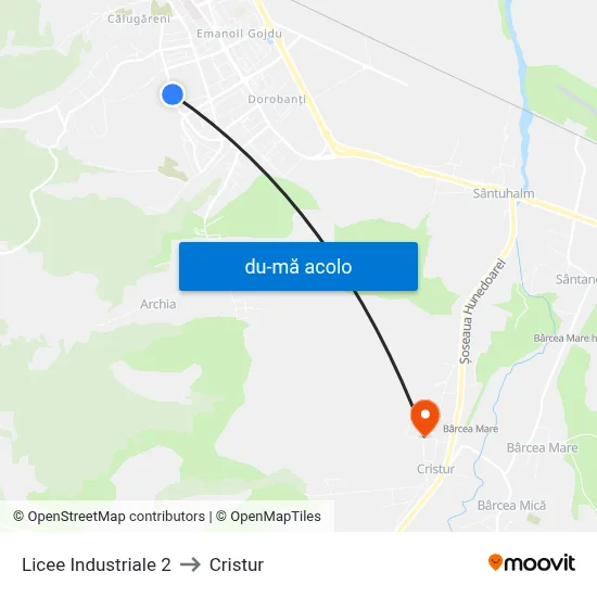 Harta de Licee Industriale 2 către Cristur