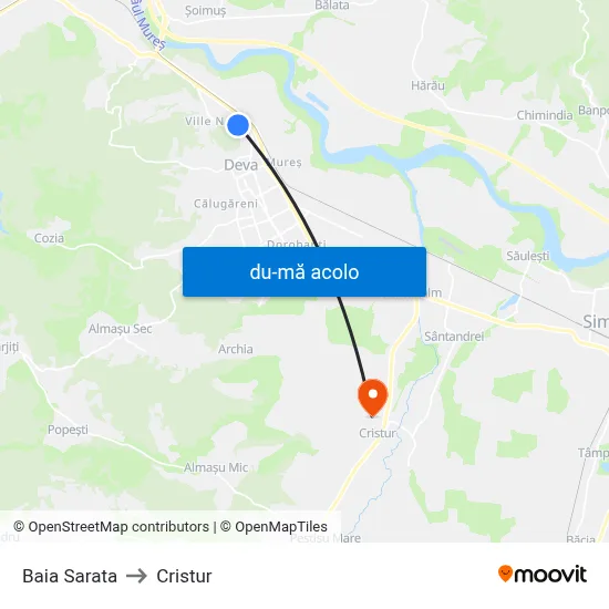 Harta de Baia Sarata către Cristur