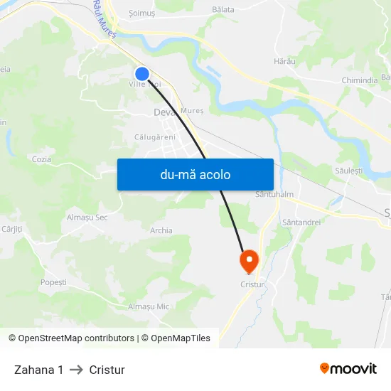 Harta de Zahana 1 către Cristur