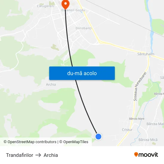 Harta de Trandafirilor către Archia