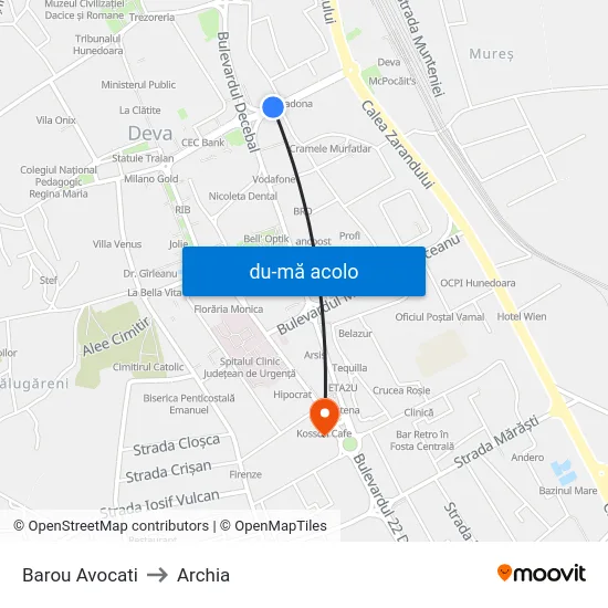 Harta de Barou Avocati către Archia