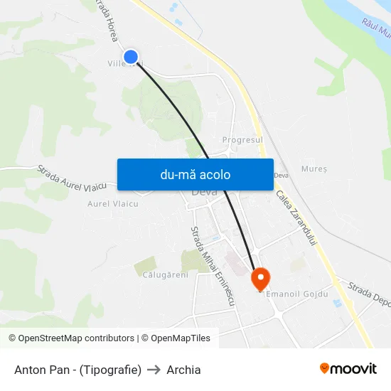 Harta de Anton Pan - (Tipografie) către Archia