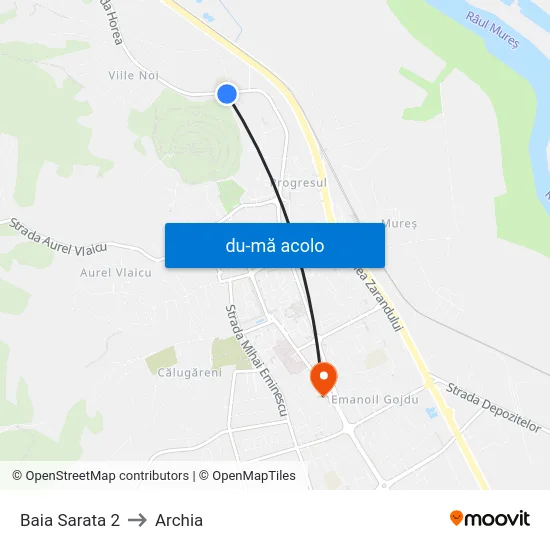 Harta de Baia Sarata 2 către Archia