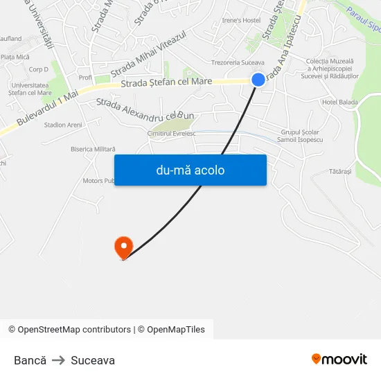 Harta de Bancă către Suceava
