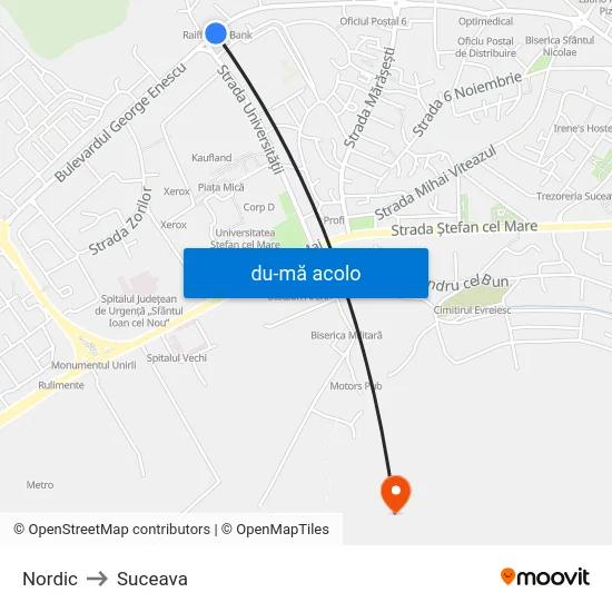 Harta de Nordic către Suceava