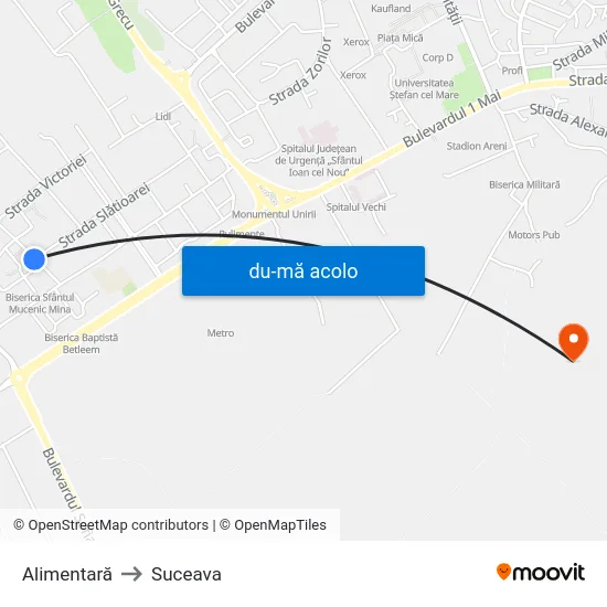 Harta de Alimentară către Suceava