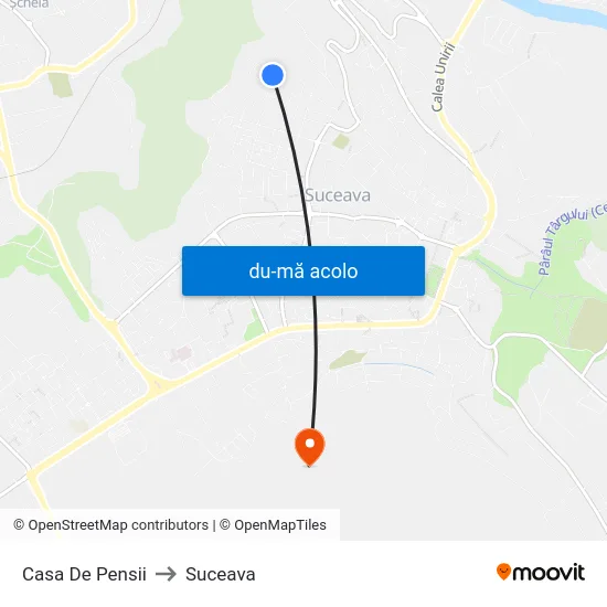 Harta de Casa De Pensii către Suceava