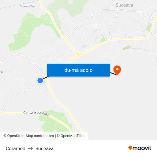 Harta de Coramed către Suceava