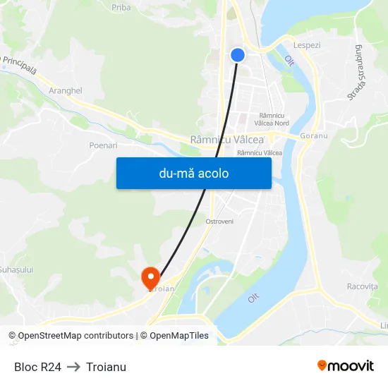 Harta de Bloc R24 către Troianu