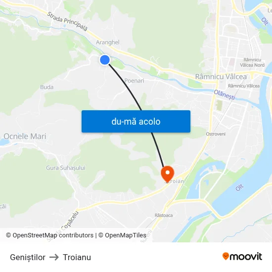 Harta de Geniștilor către Troianu