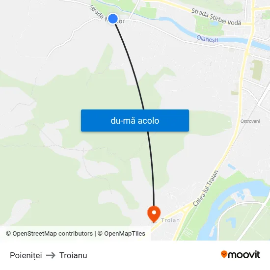 Harta de Poieniței către Troianu