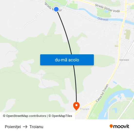 Harta de Poieniței către Troianu