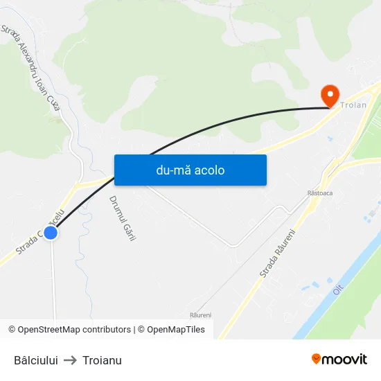 Harta de Bâlciului către Troianu