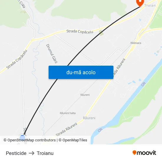 Harta de Pesticide către Troianu