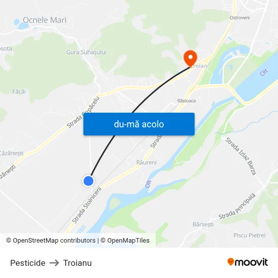 Harta de Pesticide către Troianu