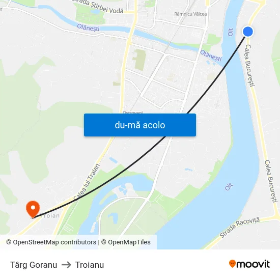 Harta de Târg Goranu către Troianu