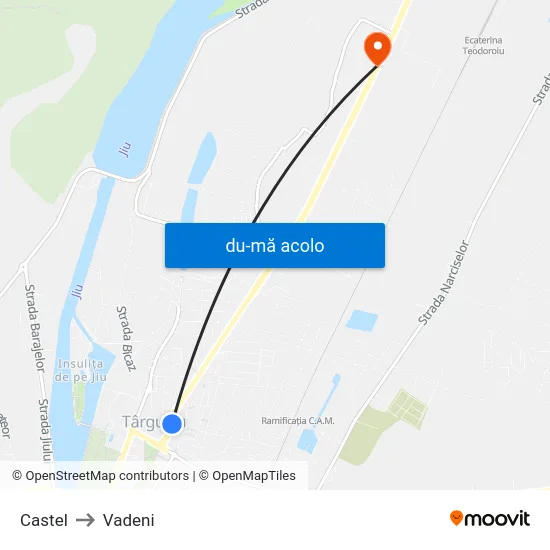 Harta de Castel către Vadeni