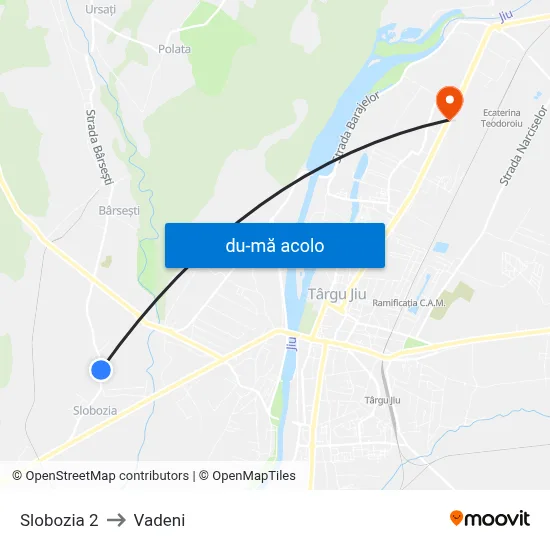 Harta de Slobozia 2 către Vadeni