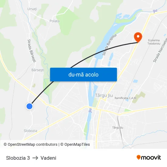 Harta de Slobozia 3 către Vadeni