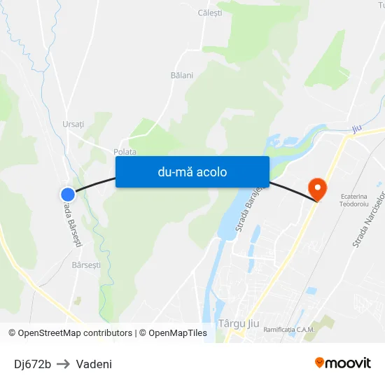 Harta de Dj672b către Vadeni