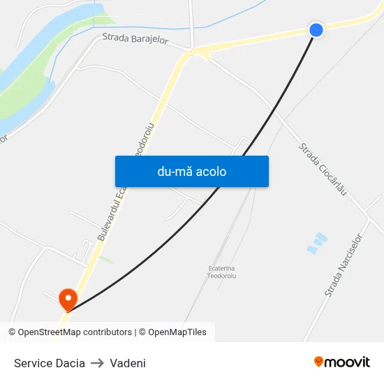 Harta de Service Dacia către Vadeni