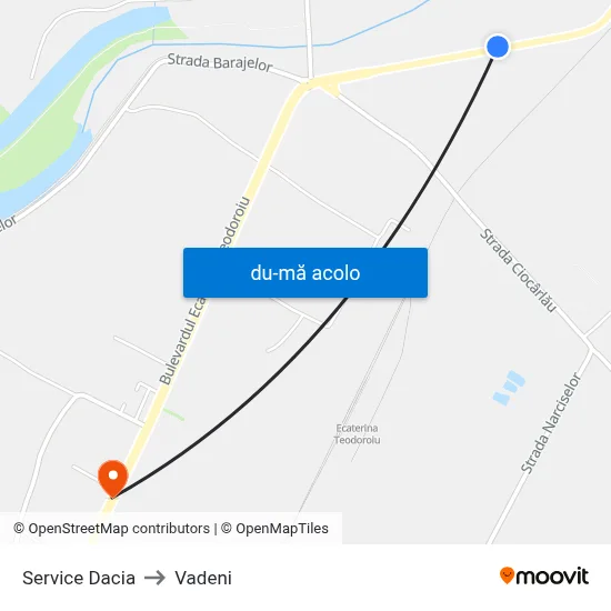 Harta de Service Dacia către Vadeni