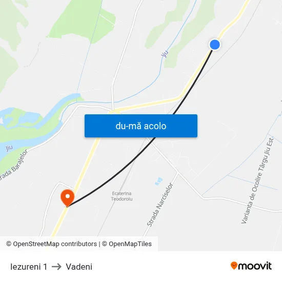 Harta de Iezureni 1 către Vadeni