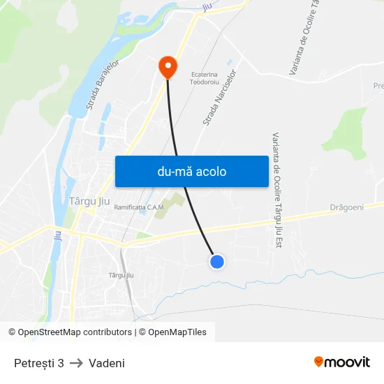 Harta de Petrești 3 către Vadeni