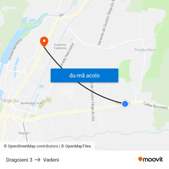 Harta de Dragoieni 3 către Vadeni