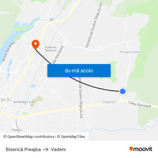 Harta de Biserică Preajba către Vadeni