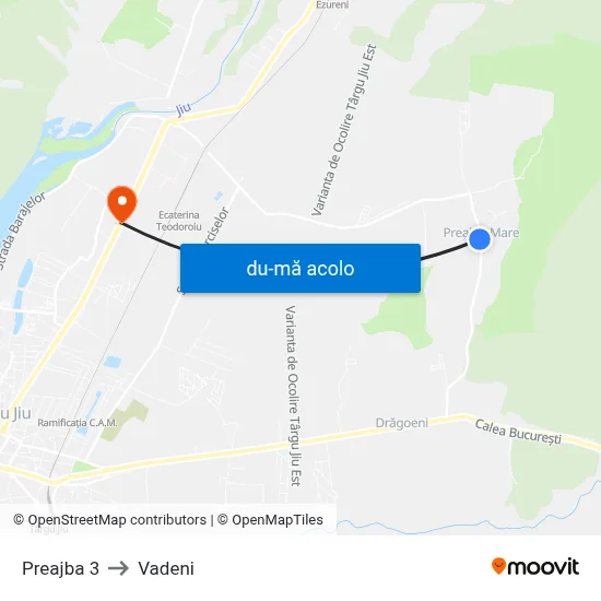 Harta de Preajba 3 către Vadeni