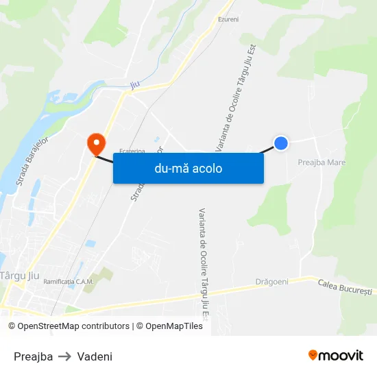 Harta de Preajba către Vadeni