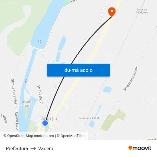 Harta de Prefectura către Vadeni