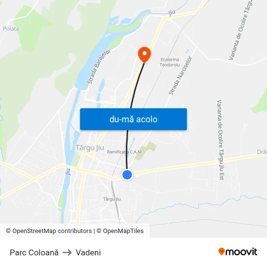 Harta de Parc Coloană către Vadeni
