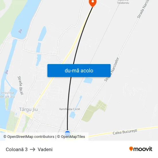 Harta de Coloană 3 către Vadeni