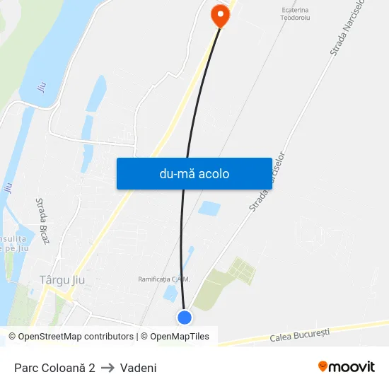 Harta de Parc Coloană 2 către Vadeni