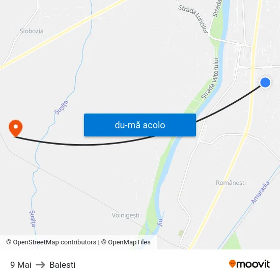 Harta de 9 Mai către Balesti