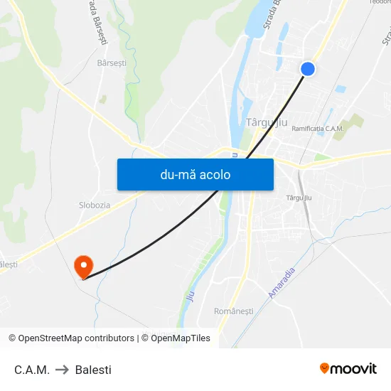 Harta de C.A.M. către Balesti