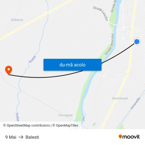 Harta de 9 Mai către Balesti