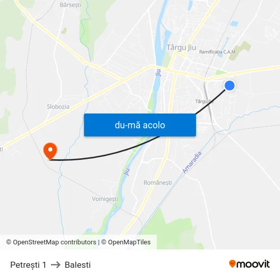 Harta de Petrești 1 către Balesti