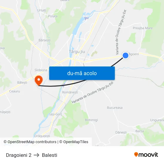 Harta de Dragoieni 2 către Balesti