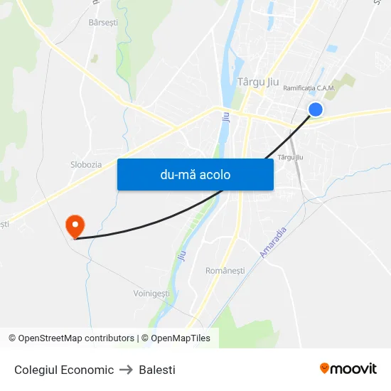 Harta de Colegiul Economic către Balesti