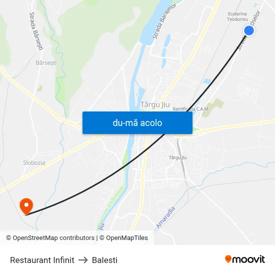 Harta de Restaurant Infinit către Balesti
