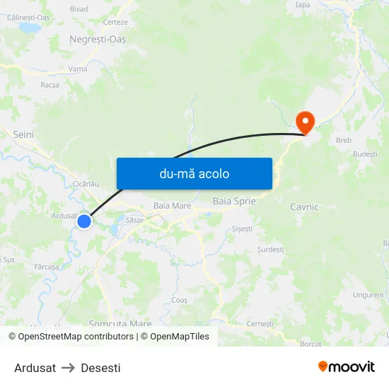 Harta de Ardusat către Desesti