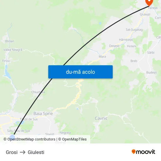 Harta de Grosi către Giulesti