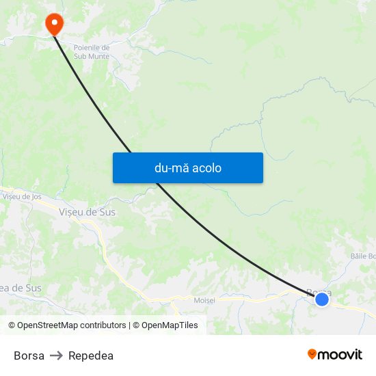 Harta de Borsa către Repedea