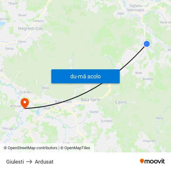 Harta de Giulesti către Ardusat