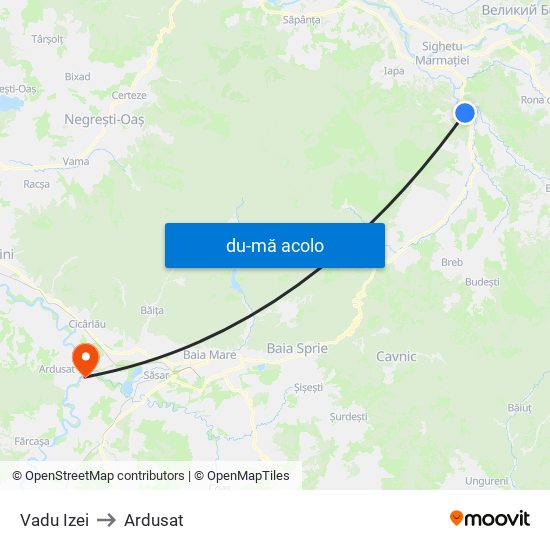 Harta de Vadu Izei către Ardusat